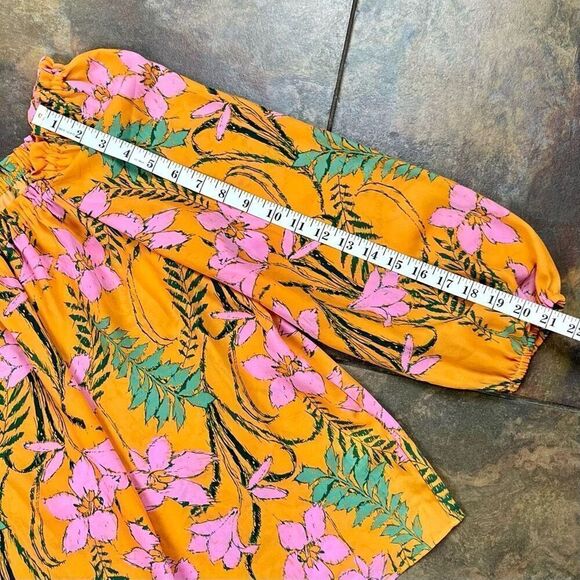 Gason & Latimer Off The Shoulder Tropical Floral Blouse Medium - Picture 4 of 11